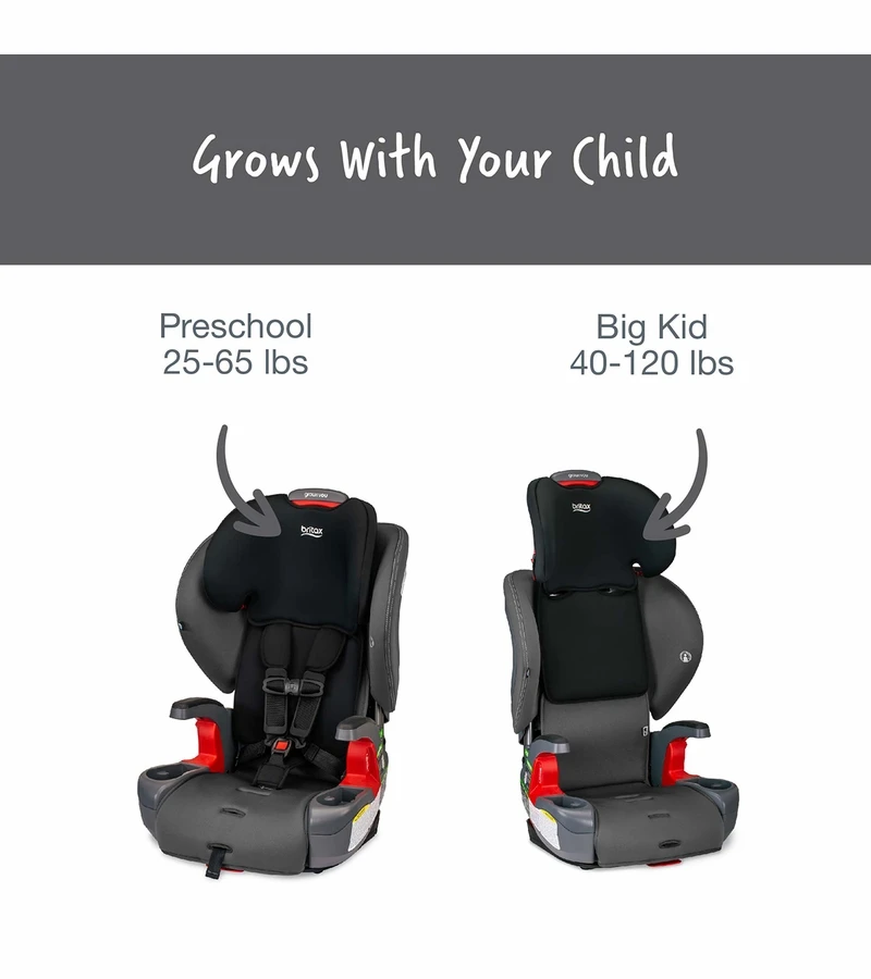 Britax Grow With You Harness Booster Car Seat - Mod Black SafeWash 2 Britax Grow With You Harness Booster Car Seat - Mod Black SafeWash - Image 2