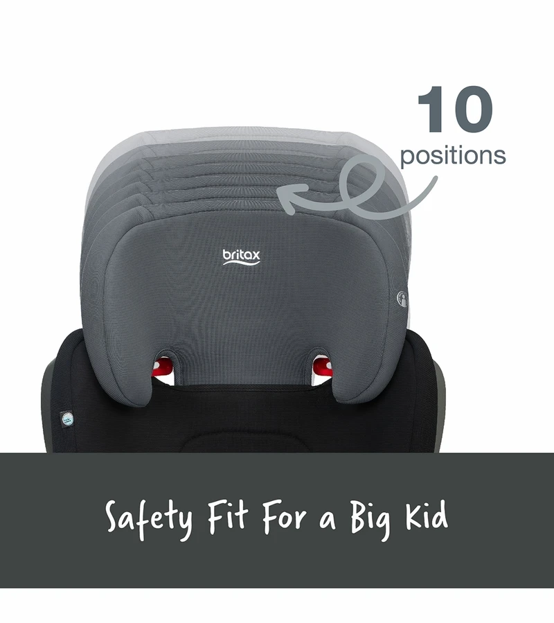 Britax Highpoint 2-Stage Belt Positioning Booster Car Seat - Black Ombre 4 Britax Highpoint 2-Stage Belt Positioning Booster Car Seat - Black Ombre - Image 4