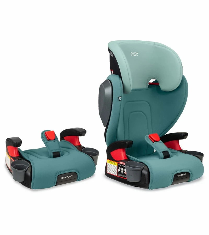 Britax Highpoint 2-Stage Belt Positioning Booster Car Seat - Green Ombre 1 Britax Highpoint 2-Stage Belt Positioning Booster Car Seat - Green Ombre
