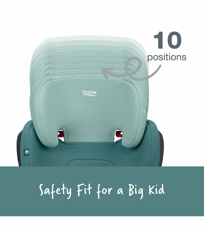 Britax Highpoint 2-Stage Belt Positioning Booster Car Seat - Green Ombre 4 Britax Highpoint 2-Stage Belt Positioning Booster Car Seat - Green Ombre - Image 4
