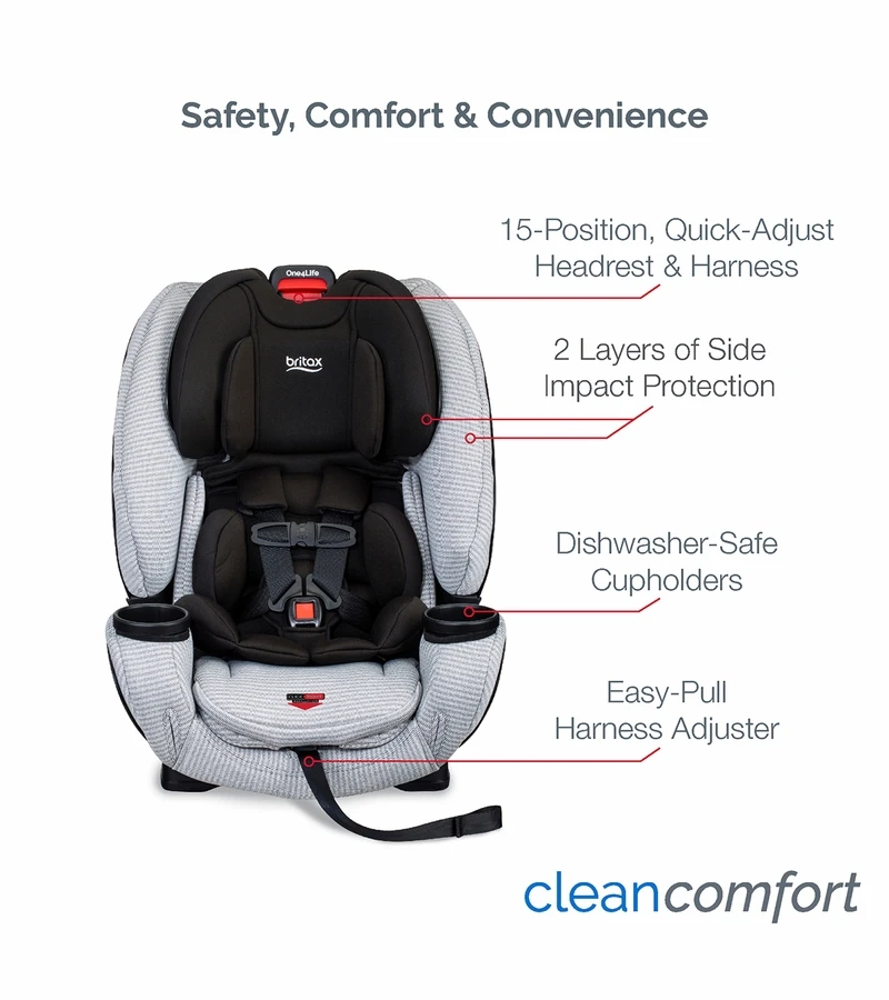 Britax One4Life ClickTight All-in-One Car Seat - Clean Comfort 4 Britax One4Life ClickTight All-in-One Car Seat - Clean Comfort - Image 4