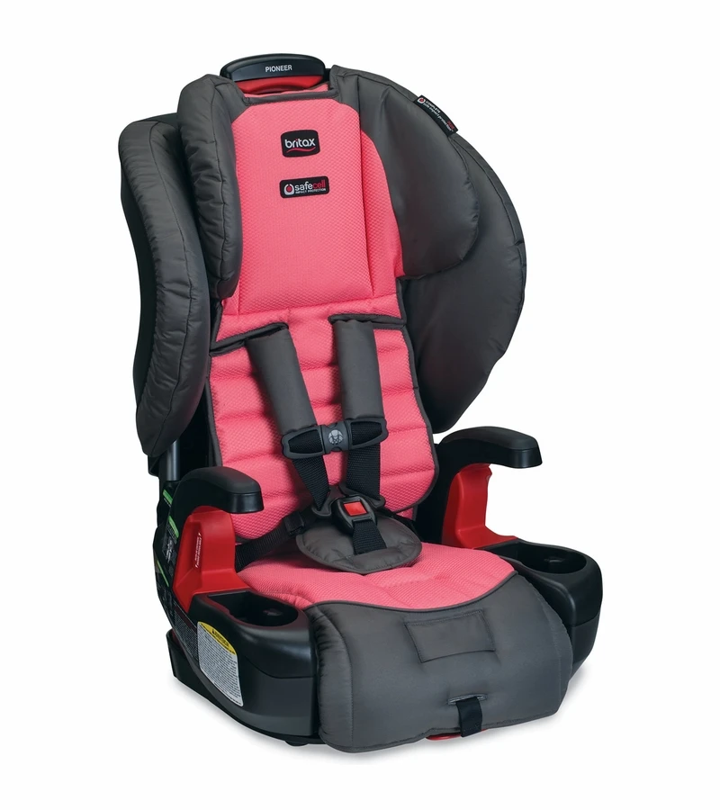 Britax Pioneer G1.1 Harness Booster Car Seat - Coral 1 Britax Pioneer G1.1 Harness Booster Car Seat - Coral