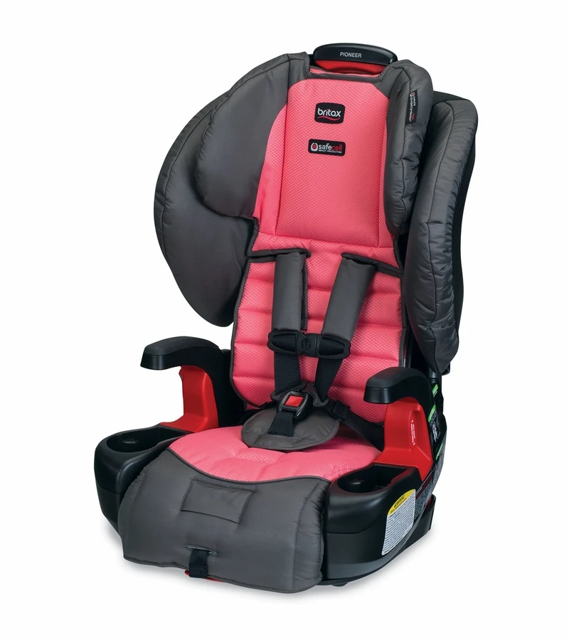 Britax Pioneer G1.1 Harness Booster Car Seat - Coral 2 Britax Pioneer G1.1 Harness Booster Car Seat - Coral - Image 2