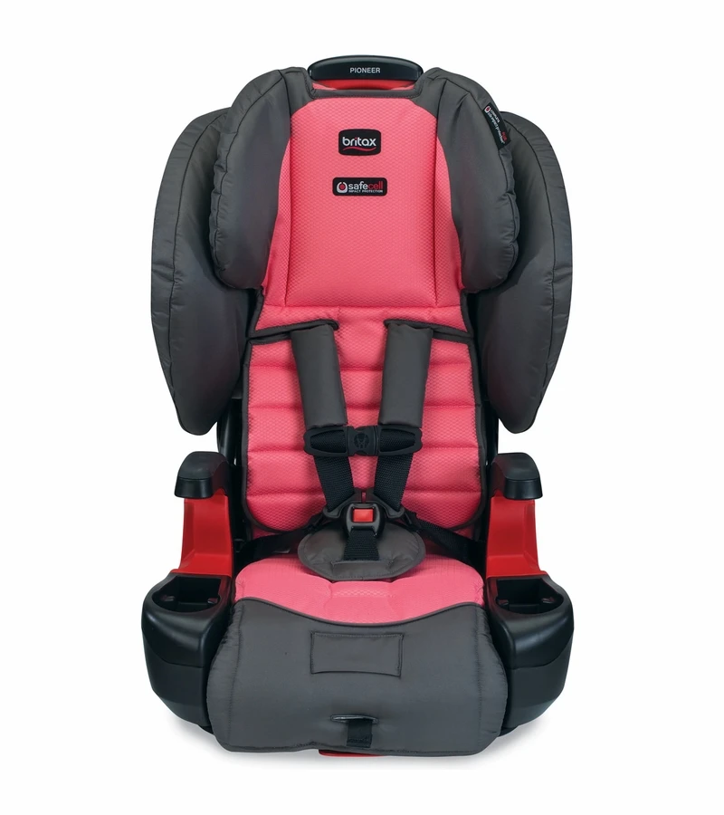 Britax Pioneer G1.1 Harness Booster Car Seat - Coral 3 Britax Pioneer G1.1 Harness Booster Car Seat - Coral - Image 3