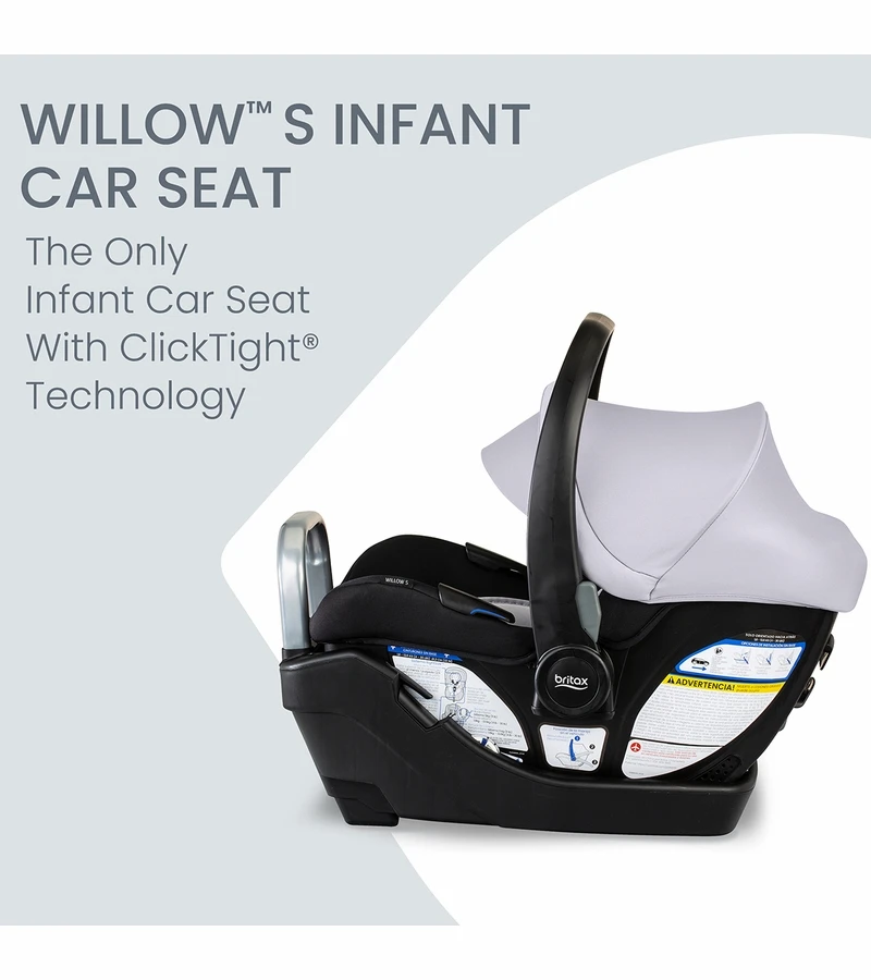 Britax Willow S Infant Car Seat With Alpine Anti-Rebound Base - Glacier Onyx 2 Britax Willow S Infant Car Seat With Alpine Anti-Rebound Base - Glacier Onyx - Image 2