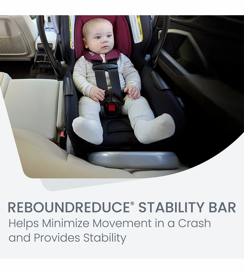 Britax Willow S Infant Car Seat With Alpine Anti-Rebound Base - Ruby Onyx 7 Britax Willow S Infant Car Seat With Alpine Anti-Rebound Base - Ruby Onyx - Image 7