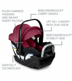 Britax Willow S Infant Car Seat With Alpine Anti-Rebound Base - Ruby Onyx 9 Britax Willow S Infant Car Seat With Alpine Anti-Rebound Base - Ruby Onyx -Britax || Graco || Maxi-Cosi Shop britax willow s infant car seat with alpine anti rebound base ruby onyx 9