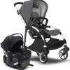 Bugaboo Bee6 + Turtle One Travel System - Aluminum/Grey/Grey Melange/Black