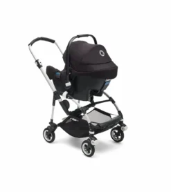 Bugaboo Bee6 + Turtle One Travel System - Aluminum/Grey/Grey Melange/Black -Britax || Graco || Maxi-Cosi Shop bugaboo bee6 turtle one travel system aluminum grey grey melange black 173