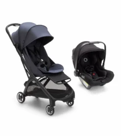 Bugaboo Butterfly + Turtle Air Travel System - Black / Stormy Blue / Black