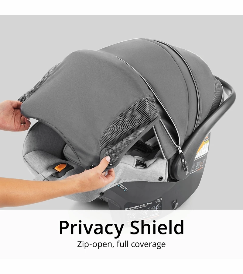Chicco KeyFit 35 Zip ClearTex Infant Car Seat - Ash 4 Chicco KeyFit 35 Zip ClearTex Infant Car Seat - Ash - Image 4