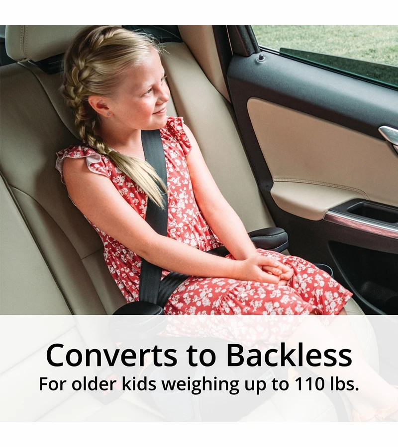 Chicco KidFit ClearTex Plus 2-in-1 Belt Positioning Booster Car Seat - Obsidian 5 Chicco KidFit ClearTex Plus 2-in-1 Belt Positioning Booster Car Seat - Obsidian - Image 5