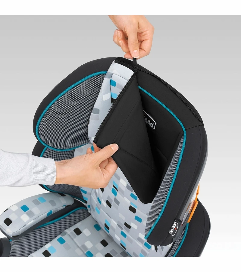 Chicco Kidfit Zip 2-in-1 Belt Positioning Booster Car Seat - Blu 7 Chicco Kidfit Zip 2-in-1 Belt Positioning Booster Car Seat - Blu - Image 7