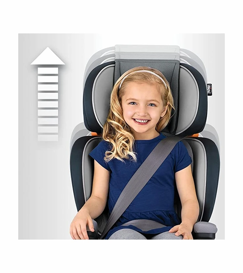 Chicco KidFit Zip 2-in-1 Belt Positioning Booster Car Seat - Steel Grey 2 Chicco KidFit Zip 2-in-1 Belt Positioning Booster Car Seat - Steel Grey - Image 2