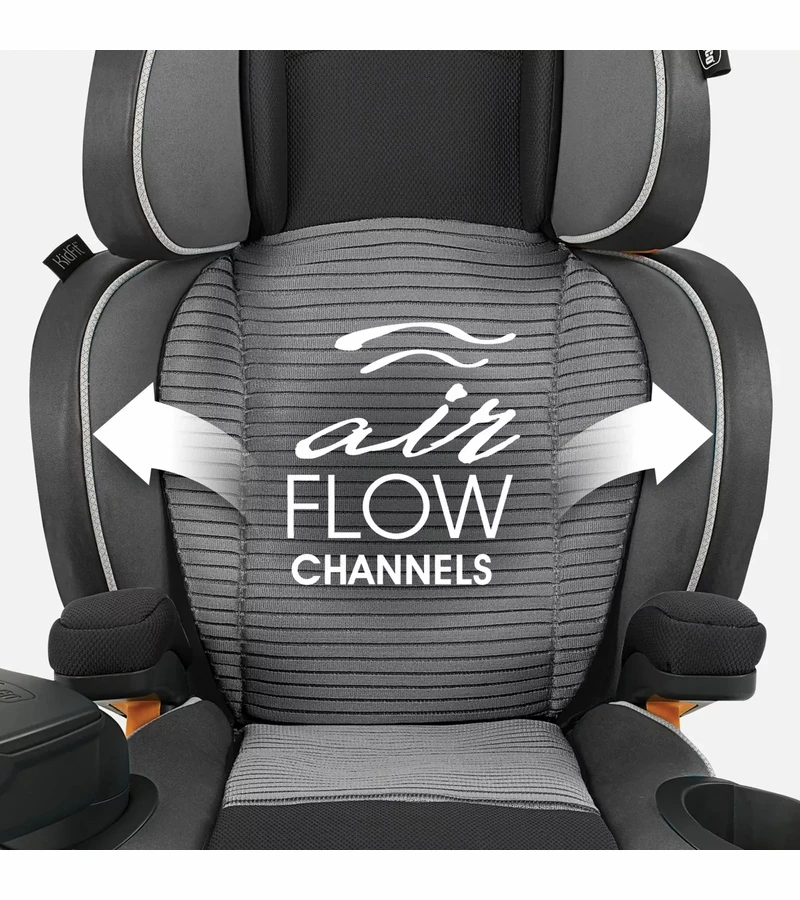 Chicco KidFit Zip Air Plus 2-in-1 High Back Belt Positioning Booster Car Seat - Atmos 2 Chicco KidFit Zip Air Plus 2-in-1 High Back Belt Positioning Booster Car Seat - Atmos - Image 2