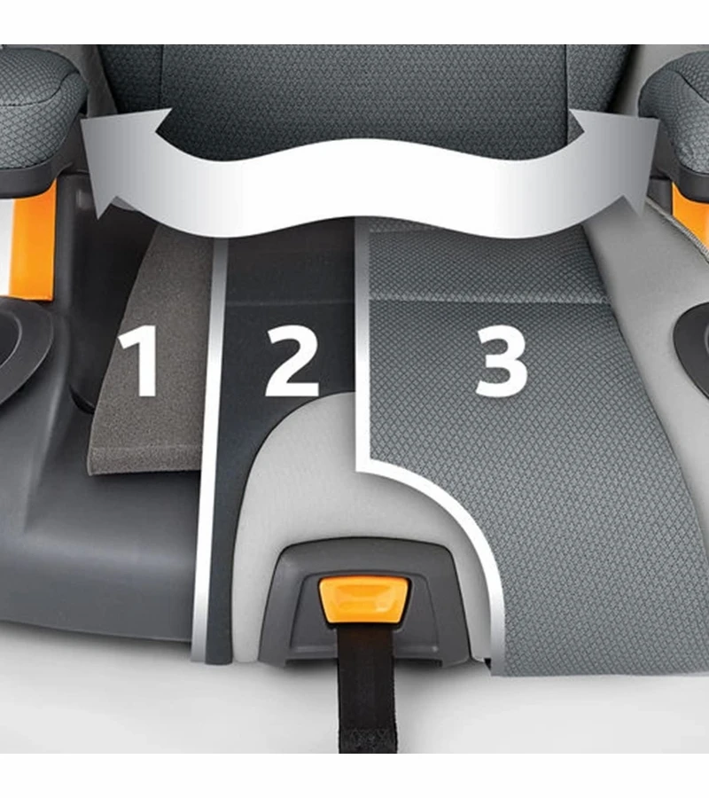 Chicco KidFit Zip Air Plus 2-in-1 High Back Belt Positioning Booster Car Seat - Q Collection 4 Chicco KidFit Zip Air Plus 2-in-1 High Back Belt Positioning Booster Car Seat - Q Collection - Image 4