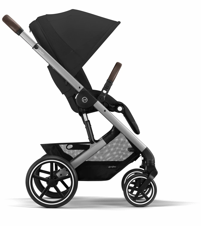 Cybex Balios S Lux 2 Stroller + Aton 2 SensorSafe Travel System Bundle - Taupe Frame / Sky Blue / Lavastone Black 4 Cybex Balios S Lux 2 Stroller + Aton 2 SensorSafe Travel System Bundle - Taupe Frame / Sky Blue / Lavastone Black - Image 4
