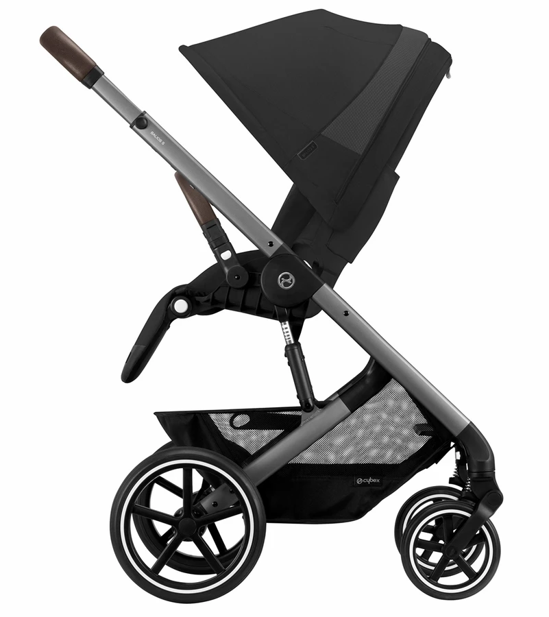 Cybex Balios S Lux 2 Stroller + Aton 2 SensorSafe Travel System Bundle - Taupe Frame / Sky Blue / Lavastone Black 5 Cybex Balios S Lux 2 Stroller + Aton 2 SensorSafe Travel System Bundle - Taupe Frame / Sky Blue / Lavastone Black - Image 5