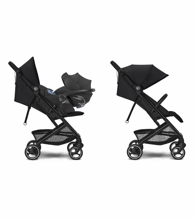 Cybex Beezy 2 Compact Stroller + Aton 2 SensorSafe Travel System Bundle - Lava Grey / Lavastone Black 4 Cybex Beezy 2 Compact Stroller + Aton 2 SensorSafe Travel System Bundle - Lava Grey / Lavastone Black - Image 4