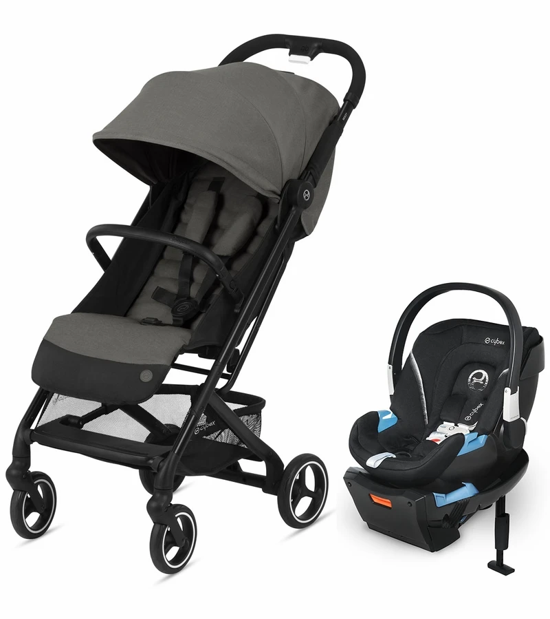 Cybex Beezy Compact Stroller + Aton 2 SensorSafe Travel System Bundle - Soho Grey / Lavastone Black 1 Cybex Beezy Compact Stroller + Aton 2 SensorSafe Travel System Bundle - Soho Grey / Lavastone Black