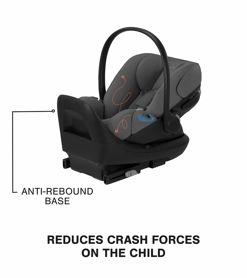Cybex Cloud G Comfort Extend Reclining Infant Car Seat With Anti-Rebound Bar - Lava Grey 2 Cybex Cloud G Comfort Extend Reclining Infant Car Seat With Anti-Rebound Bar - Lava Grey - Image 2