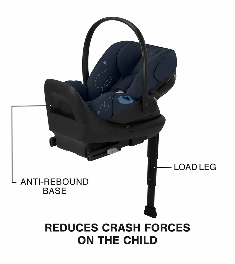 Cybex Cloud G Lux SensorSafe Comfort Extend Reclining Infant Car Seat - Ocean Blue 2 Cybex Cloud G Lux SensorSafe Comfort Extend Reclining Infant Car Seat - Ocean Blue - Image 2