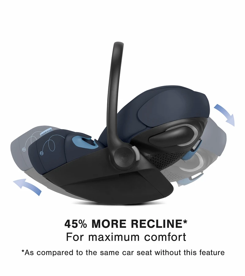 Cybex Cloud G Lux SensorSafe Comfort Extend Reclining Infant Car Seat - Ocean Blue 3 Cybex Cloud G Lux SensorSafe Comfort Extend Reclining Infant Car Seat - Ocean Blue - Image 3