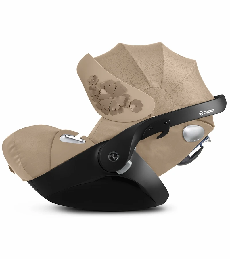 Cybex Cloud Q Sensorsafe Reclining Infant Car Seat - Simply Flowers - Nude Beige 3 Cybex Cloud Q Sensorsafe Reclining Infant Car Seat - Simply Flowers - Nude Beige - Image 3