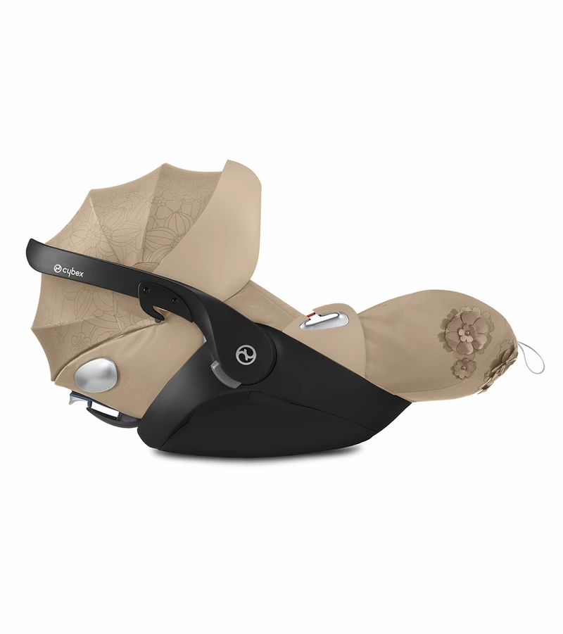Cybex Cloud Q Sensorsafe Reclining Infant Car Seat - Simply Flowers - Nude Beige 4 Cybex Cloud Q Sensorsafe Reclining Infant Car Seat - Simply Flowers - Nude Beige - Image 4