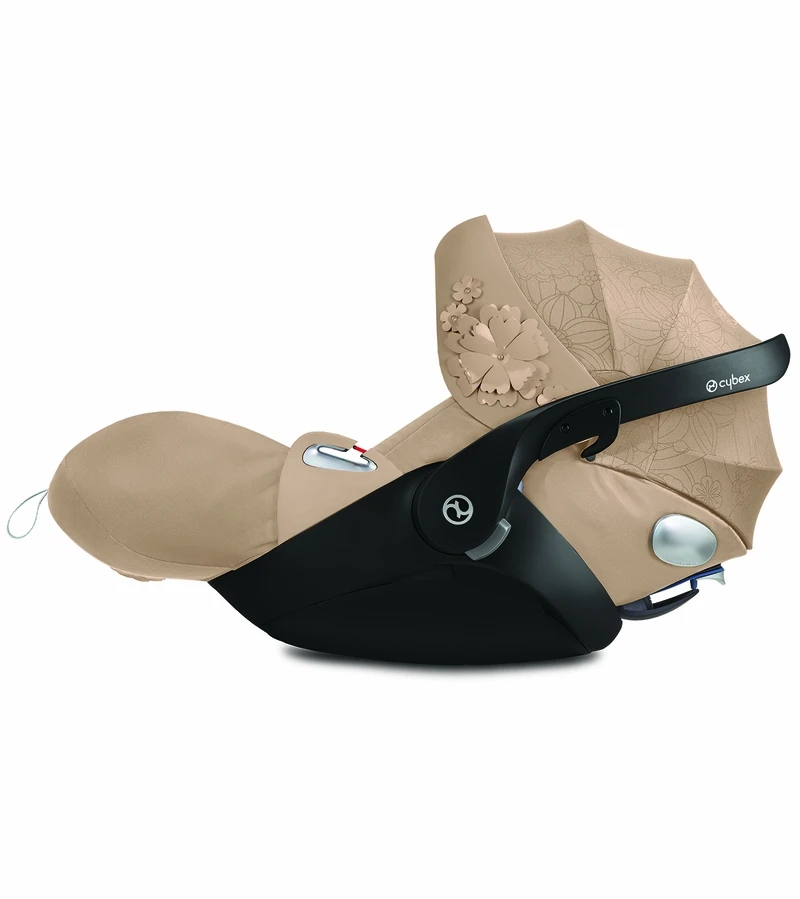 Cybex Cloud Q Sensorsafe Reclining Infant Car Seat - Simply Flowers - Nude Beige 2 Cybex Cloud Q Sensorsafe Reclining Infant Car Seat - Simply Flowers - Nude Beige - Image 2