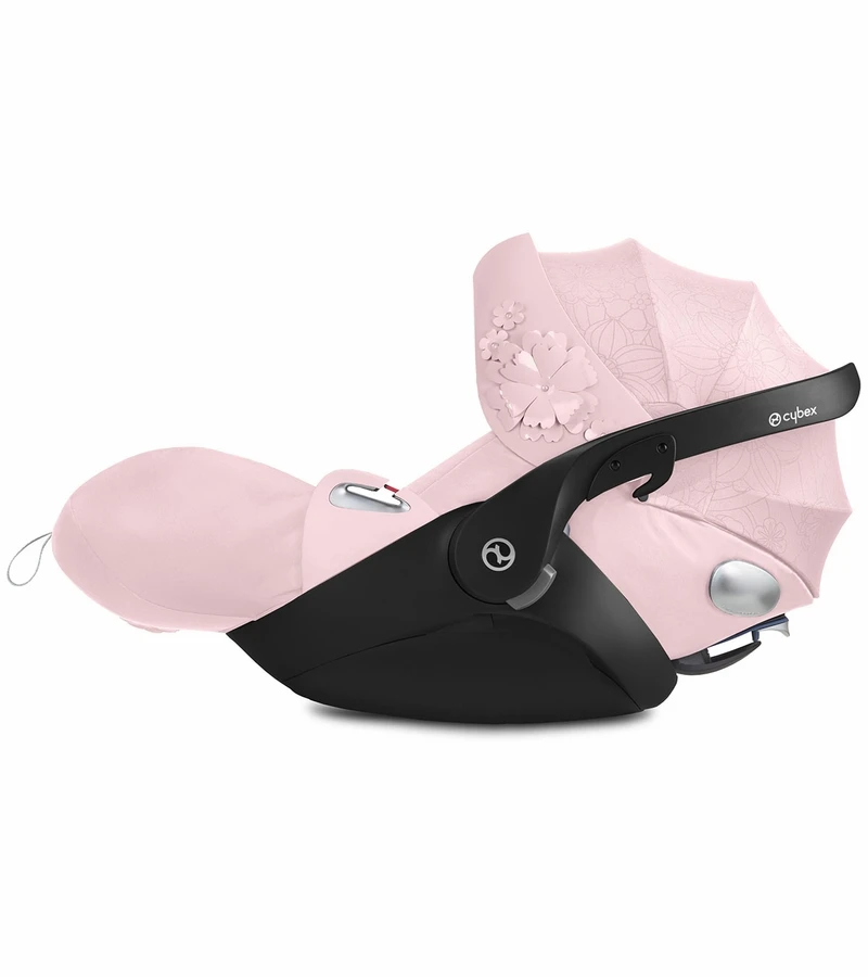 Cybex Cloud Q Sensorsafe Reclining Infant Car Seat - Simply Flowers - Pale Blush 2 Cybex Cloud Q Sensorsafe Reclining Infant Car Seat - Simply Flowers - Pale Blush - Image 2