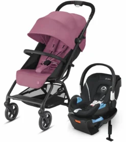 Cybex Eezy S+ 2 + Aton 2 Sensorsafe Travel System Bundle - Magnolia Pink / Lavastone Black