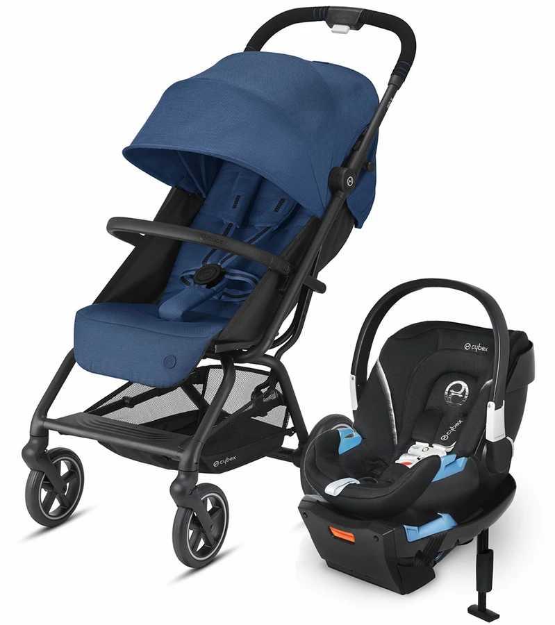Cybex Eezy S+ 2 + Aton 2 Sensorsafe Travel System Bundle - Navy Blue / Lavastone Black 1 Cybex Eezy S+ 2 + Aton 2 Sensorsafe Travel System Bundle - Navy Blue / Lavastone Black