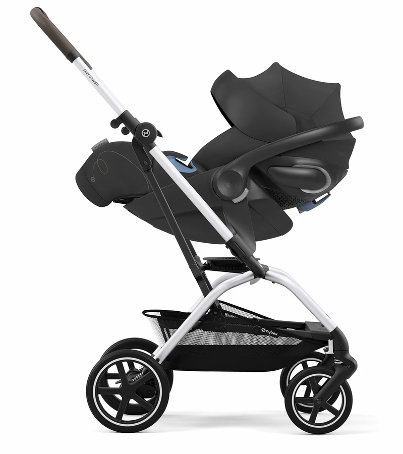 Cybex Eezy S Twist +2 V2 Stroller + Aton 2 Sensorsafe Travel System Bundle - Ocean Blue / Lavastone Black 2 Cybex Eezy S Twist +2 V2 Stroller + Aton 2 Sensorsafe Travel System Bundle - Ocean Blue / Lavastone Black - Image 2
