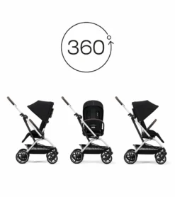 Cybex Eezy S Twist +2 V2 Stroller + Aton 2 Sensorsafe Travel System Bundle - Lava Grey / Lavastone Black 9 Cybex Eezy S Twist +2 V2 Stroller + Aton 2 Sensorsafe Travel System Bundle - Lava Grey / Lavastone Black -Britax || Graco || Maxi-Cosi Shop cybex eezy s twist 2 v2 stroller aton 2 sensorsafe travel system bundle beach blue lavastone black 128 1