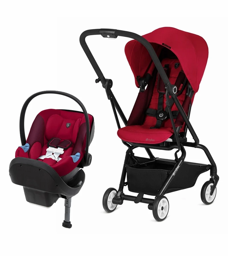 Cybex Eezy S Twist Stroller + Aton M Infant Car Seat Travel System Bundle - Ferrari Red / Ferrari Red 1 Cybex Eezy S Twist Stroller + Aton M Infant Car Seat Travel System Bundle - Ferrari Red / Ferrari Red
