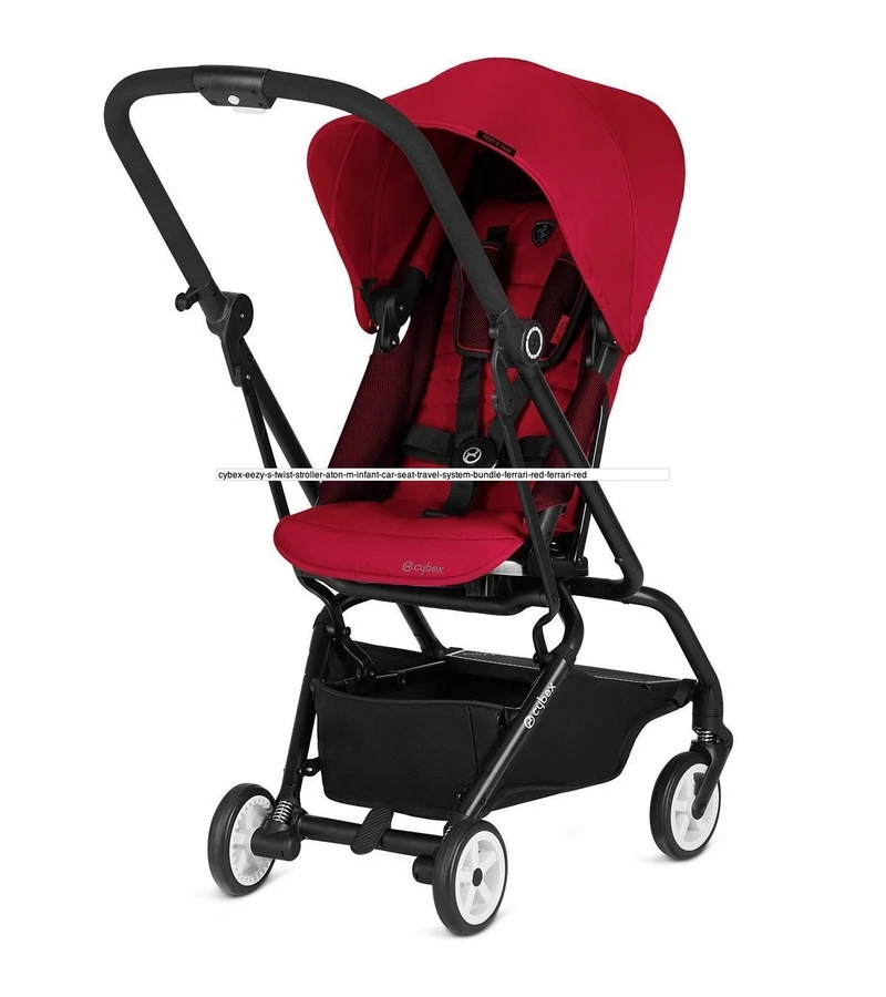 Cybex Eezy S Twist Stroller + Aton M Infant Car Seat Travel System Bundle - Ferrari Red / Ferrari Red 2 Cybex Eezy S Twist Stroller + Aton M Infant Car Seat Travel System Bundle - Ferrari Red / Ferrari Red - Image 2