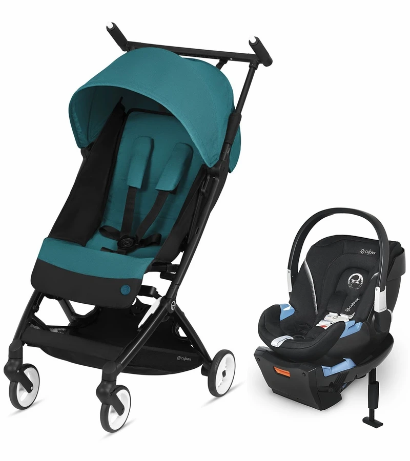 Cybex Libelle Compact Stroller + Aton 2 SensorSafe Travel System Bundle - River Blue / Lavastone Black 1 Cybex Libelle Compact Stroller + Aton 2 SensorSafe Travel System Bundle - River Blue / Lavastone Black