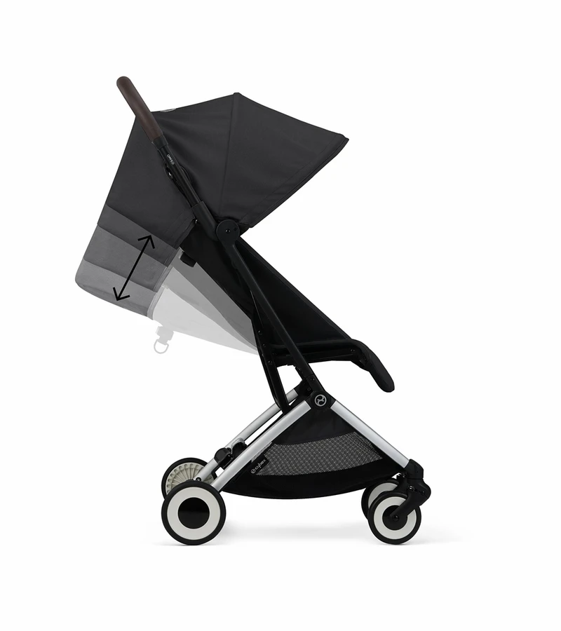 Cybex Orfeo Compact Stroller + Aton G SensorSafe Travel System Bundle - Moon Black / Moon Black 3 Cybex Orfeo Compact Stroller + Aton G SensorSafe Travel System Bundle - Moon Black / Moon Black - Image 3