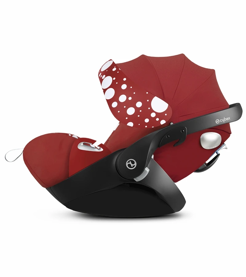 Cybex Cloud Q SensorSafe Reclining Infant Car Seat - Petticoat Red By Jeremy Scott 2 Cybex Cloud Q SensorSafe Reclining Infant Car Seat - Petticoat Red By Jeremy Scott - Image 2