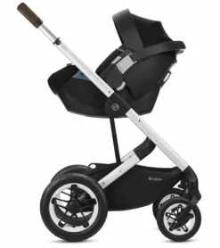Cybex Talos S Lux All-Terrain Stroller + Aton 2 SensorSafe Travel System Bundle - Soho Grey / Lavastone Black -Britax || Graco || Maxi-Cosi Shop cybex talos s lux all terrain stroller aton 2 sensorsafe travel system bundle deep black lavastone black 155
