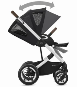Cybex Talos S Lux All-Terrain Stroller + Aton 2 SensorSafe Travel System Bundle - Deep Black / Lavastone Black 10 Cybex Talos S Lux All-Terrain Stroller + Aton 2 SensorSafe Travel System Bundle - Deep Black / Lavastone Black -Britax || Graco || Maxi-Cosi Shop cybex talos s lux all terrain stroller aton 2 sensorsafe travel system bundle deep black lavastone black 156 2