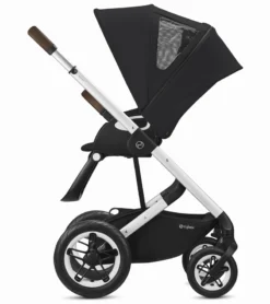 Cybex Talos S Lux All-Terrain Stroller + Aton 2 SensorSafe Travel System Bundle - River Blue / Lavastone Black -Britax || Graco || Maxi-Cosi Shop cybex talos s lux all terrain stroller aton 2 sensorsafe travel system bundle deep black lavastone black 157 3