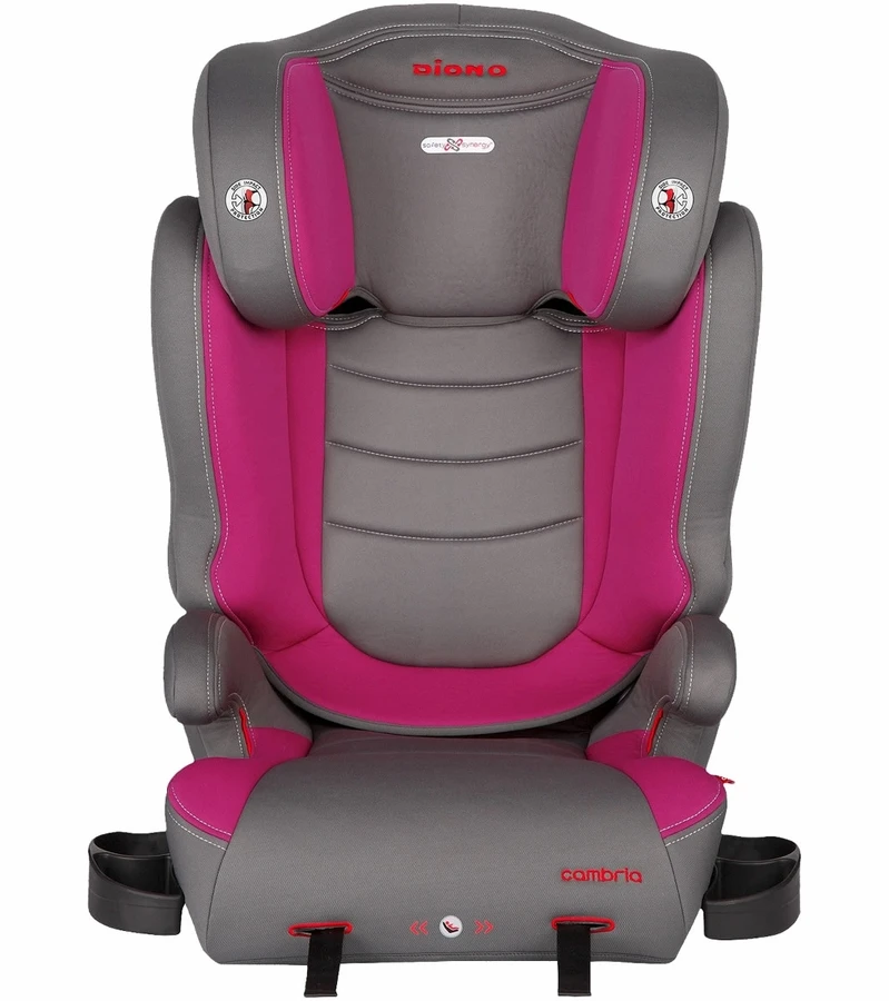 Diono Cambria High Back Belt Positioning Booster Car Seat - Raspberry 2 Diono Cambria High Back Belt Positioning Booster Car Seat - Raspberry - Image 2