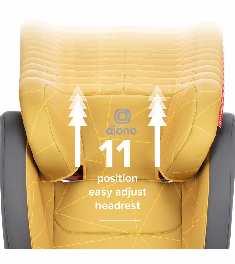 Diono Monterey 2XT Latch 2-in-1 Booster Car Seat - Yellow Sulphur 5 Diono Monterey 2XT Latch 2-in-1 Booster Car Seat - Yellow Sulphur - Image 5