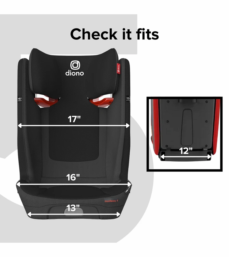 Diono Monterey 5iST FixSafe Belt Positioning High Back Booster Car Seat - Red Cherry 3 Diono Monterey 5iST FixSafe Belt Positioning High Back Booster Car Seat - Red Cherry - Image 3