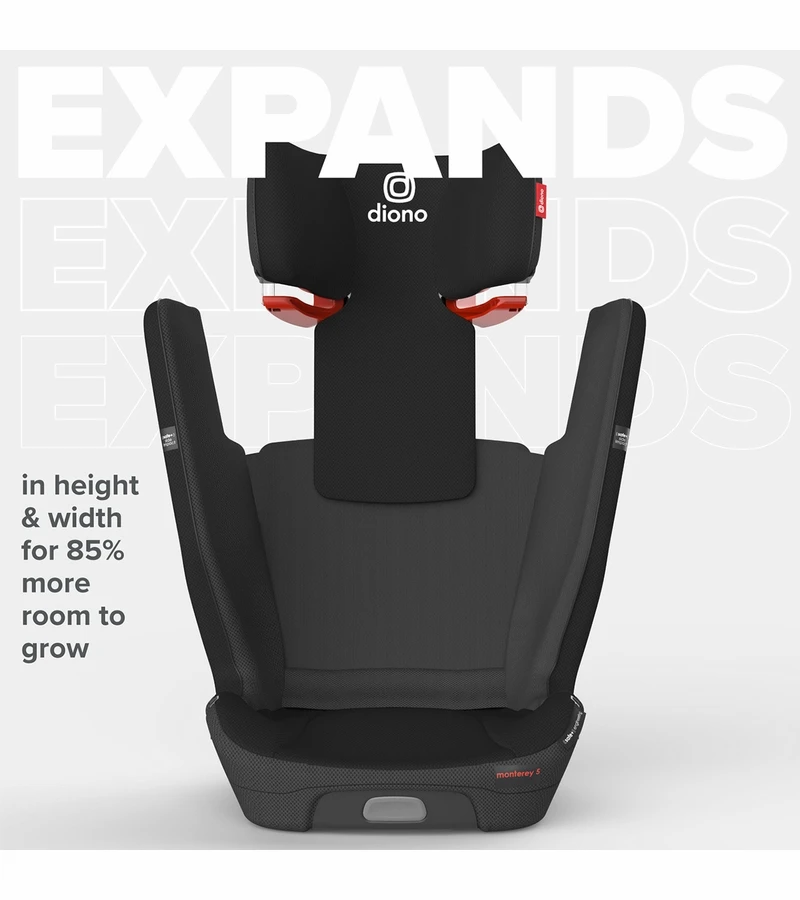 Diono Monterey 5iST FixSafe Belt Positioning High Back Booster Car Seat - Red Cherry 4 Diono Monterey 5iST FixSafe Belt Positioning High Back Booster Car Seat - Red Cherry - Image 4