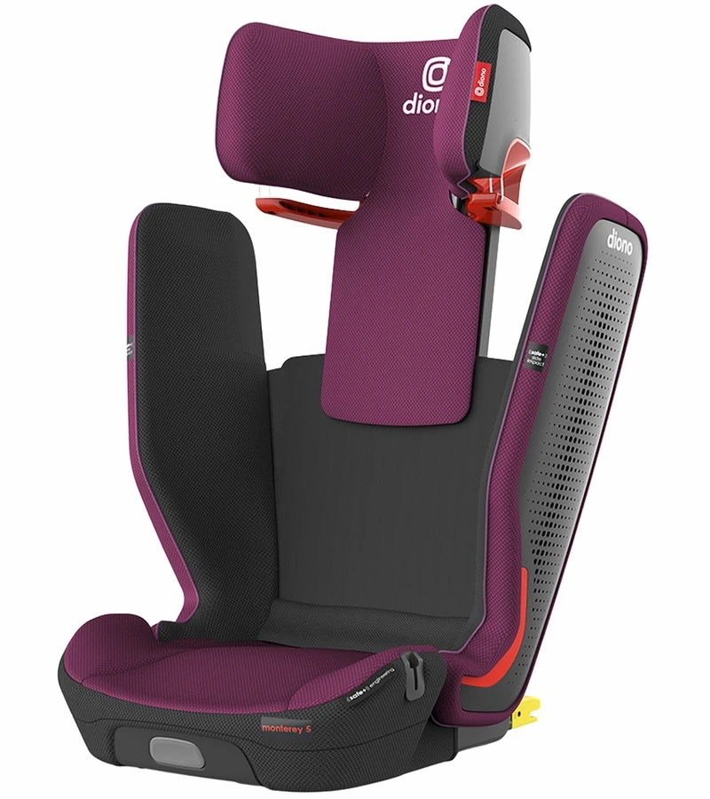 Diono Monterey 5iST FixSafe Belt Positioning High Back Booster Car Seat - Purple Plum 1 Diono Monterey 5iST FixSafe Belt Positioning High Back Booster Car Seat - Purple Plum
