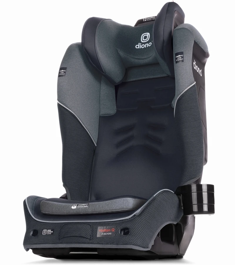 Diono Radian 3QX Ultimate 3 Across All-in-One Convertible Car Seat - Gray Slate 4 Diono Radian 3QX Ultimate 3 Across All-in-One Convertible Car Seat - Gray Slate - Image 4