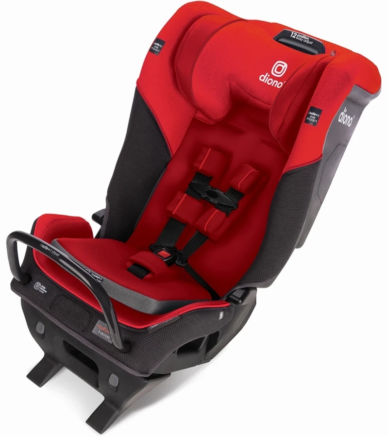 Diono Radian 3QX Ultimate 3 Across All-in-One Convertible Car Seat - Red Cherry 2 Diono Radian 3QX Ultimate 3 Across All-in-One Convertible Car Seat - Red Cherry - Image 2